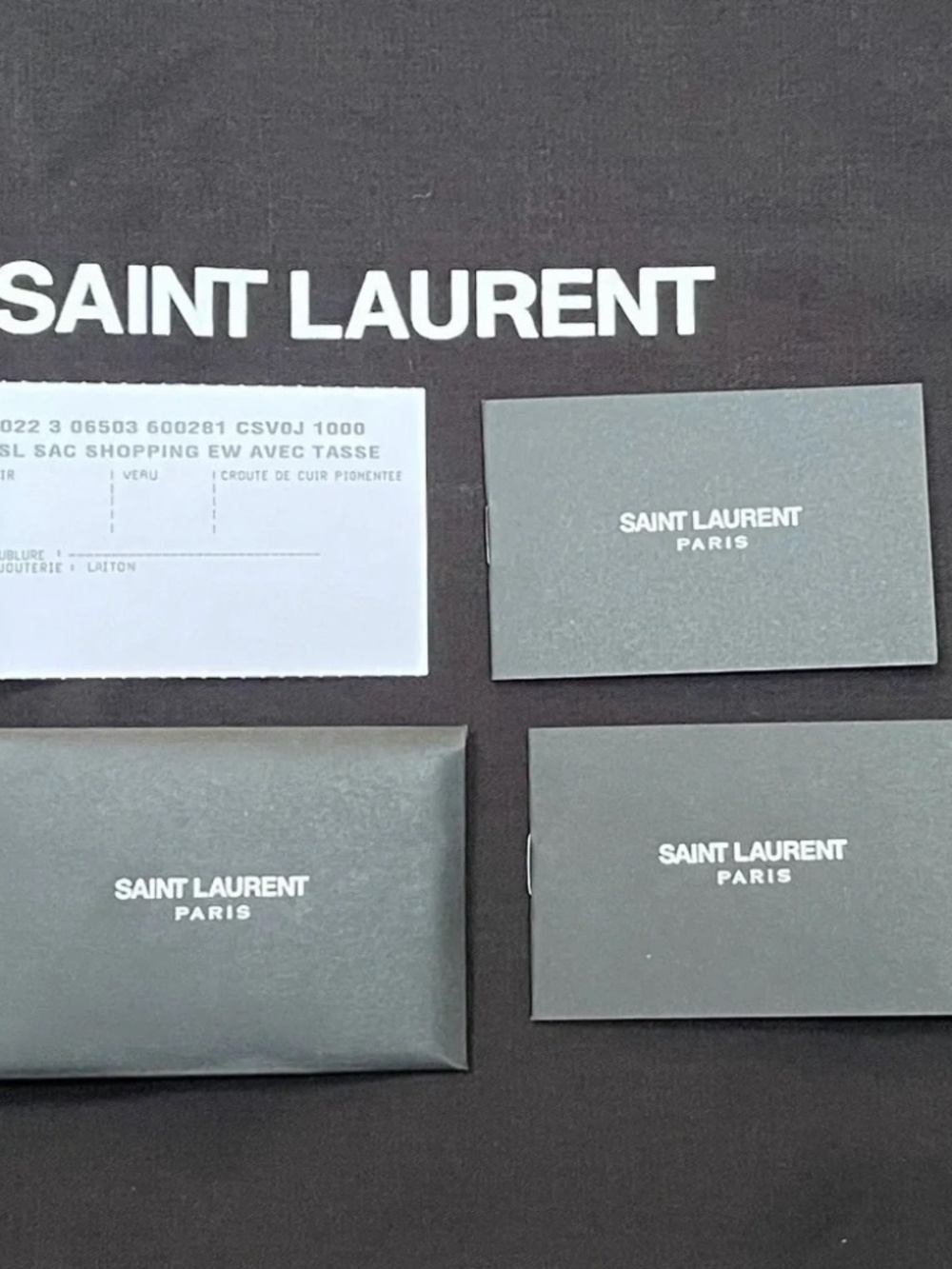 Saint Laurent Large Black Tote YSL East West Shopper NEW - Picture 3 of 12